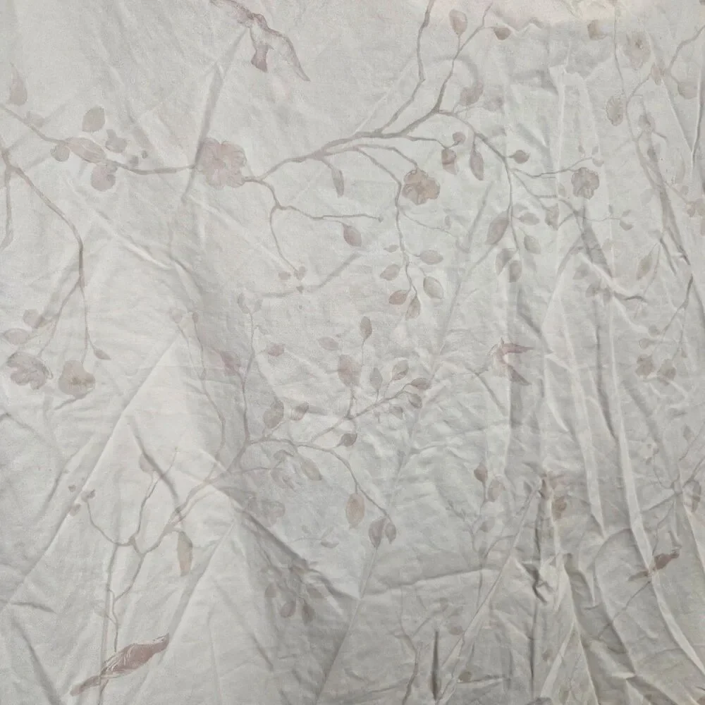 Pottery Barn x Monique Lhuillier Chinoiserie Floral Bird Crib Sheet White Beige
